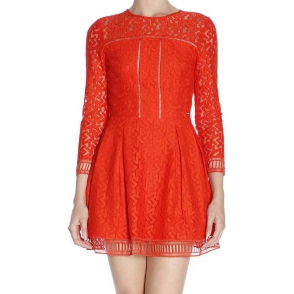 Red Long Sleeve Lace Armani Exchange